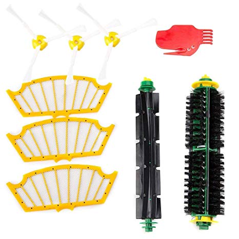 Lomsarsh Sweeping Robot Components - Main Brush Side Brush Filter   Cleaning Tool Accessories for iR-Roomba 500 Series - Brush Accessories Cleanner