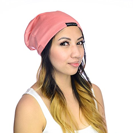 Grace Eleyae SLAP Beanie, Womens Soft Slouchy Satin Lined Cap