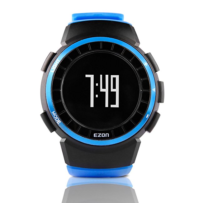 EZON T029 Men's Digital Sports Outdoor Watches with Pedometer Calorie Counter Waterproof Wristwatch