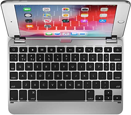 Brydge 7.9 Keyboard for iPad Mini (5th Generation) and iPad Mini (4th Generation) | Aluminum | Bluetooth | Rotating Hinges (Silver)