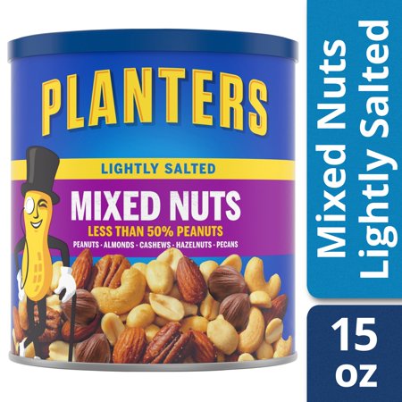 Planters Lightly Salted Mixed Nuts, 15.0 oz Canister