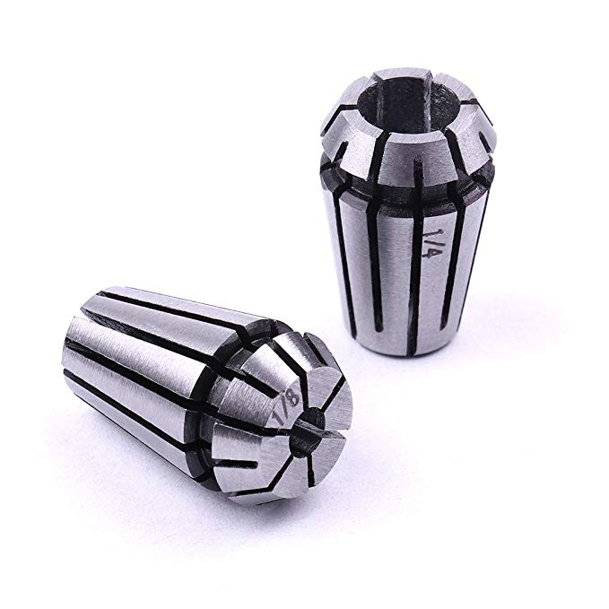 Atoplee 1/8 inch and 1/4 inch Er11 Spring Collet Set for CNC Engraving Machine & Milling Lathe Tools