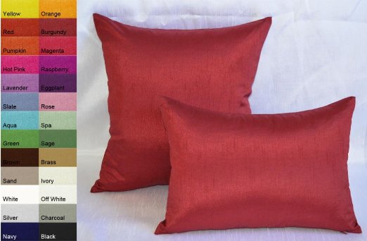 Creative Solid Euro Shams  Pillow Covers 26 by 26 - Red