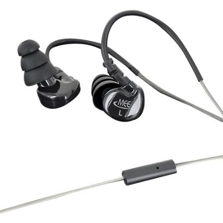 MEElectronics M6P-BK Sports Sound-Isolating In Ear Headphones with MicrophoneRemote for iPod iPhone and Smartphones Black Discontinued by Manufacturer