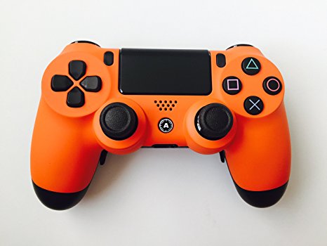 PS4 DualShock 4 PlayStation 4 Wireless Controller - Custom AiMControllers Orange Matt Design with Paddles. Left X, right O