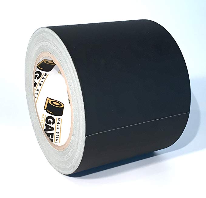 Gaffers Tape - 4 inch by 30 Yards - Black - Main Stage Gaff Tape - Matte Finish - Easy to Tear by Hand