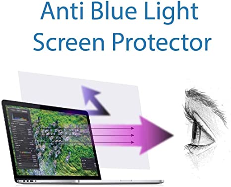 Anti Blue Light Screen Protector (2 Pack) for MacBook Air 13 inch Model Number A1369 & A1466. Filter Out Blue Light and Relieve Computer Eye Strain to Help You Sleep Better