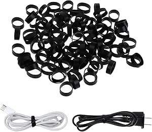 200 Pieces 0.5 Inch Small Elastic Silicone Rubber Bands Black Strong Rubberbands Heavy Round Siliconebands for Wire Cord Cable Wrapping, Bundle