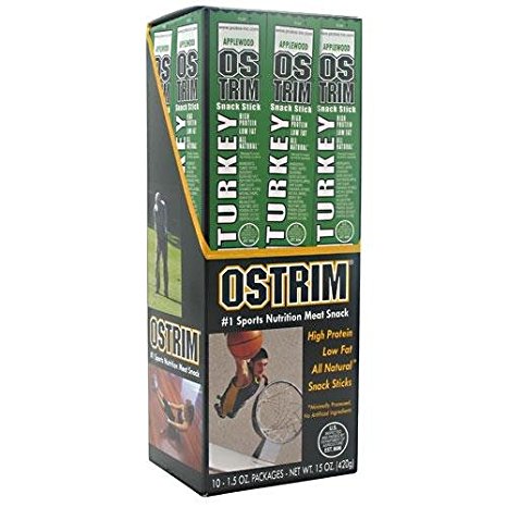 Ostrim Natural Turkey Snack Stick Applewood -- 10 Packages