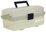 Homak   TP00113067 13-Inch Plastic Transparent Toolbox with 2 Tray Tier