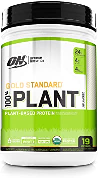 Optimum Nutrition Gold Standard 100% Plant Based Protein Powder, Vitamin C for Immune Support, Unflavored, 1.42 Pound