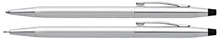 Cross Classic Century Lustrous Chrome Ballpoint Pen and 0.7mm Pencil Set (350105)