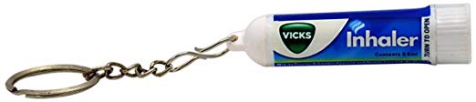 6 pcs Vicks Inhaler for nasal congestion,allergy blocked nose with key chain