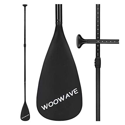 WOOWAVE SUP Paddle Adjustable 3 Piece Stand Up Paddleboard Paddles Floating Portable Paddleboarding Accessories