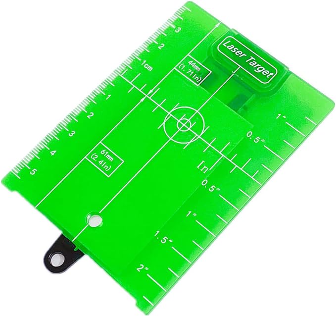 ZUJHPYMI 1Pc Laser Target Magnetic Floor Laser Target Card Plate with Stand for Laser Levels Hunting Shooting Targets Accessories Measuring and Layout Tools (Style C-Green)