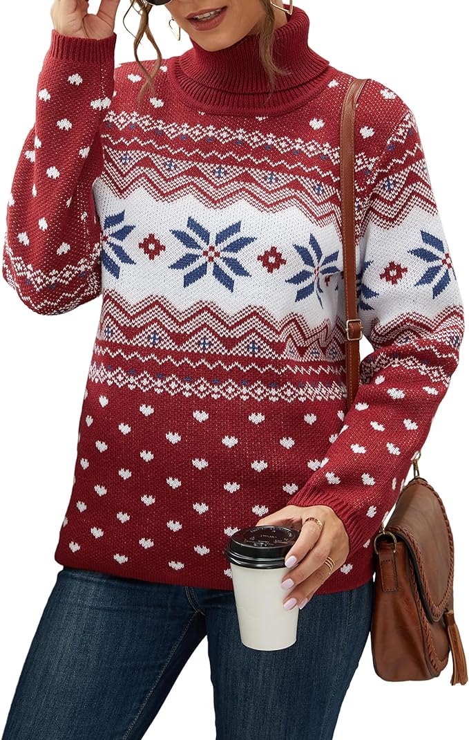 VIISHOW Women's Turtleneck Sweater Long Sleeve Cozy Warm Sweater Casual Lightweight Soft Pullover Jumper Tops