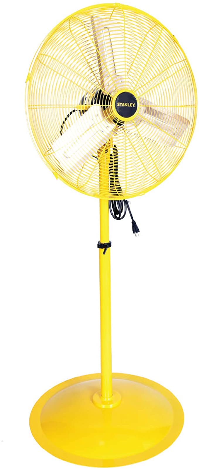 STANLEY 24 Inch Industrial Pedestal Fan Direct Drive All-Metal Construction, 3 Speed Settings, (ST-24P)