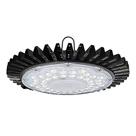 BRIGHTINWD Surper Bright UFO LED High Bay Lighting 110V 100W 10000 Lumnes 90 Beam Angle 6000K Cool White for Factory, Workshop, Gymnasium, Basement Parking, Warehouse, Commercial Premises