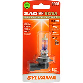 SYLVANIA - 9006 SilverStar Ultra - High Performance Halogen Headlight Bulb, High Beam, Low Beam and Fog Replacement Bulb, Brightest Downroad with Whiter Light, Tri-Band Technology (Contains 1 Bulb)