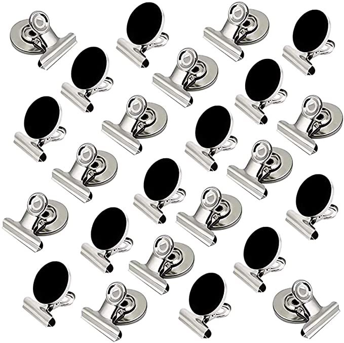 Grtard 24pack Magnetic Clips Refrigerator Magnet Fridge Magnets Magnetic Clips Heavy Duty Detailed List Display Paper Fasteners on Home& Office& Teaching