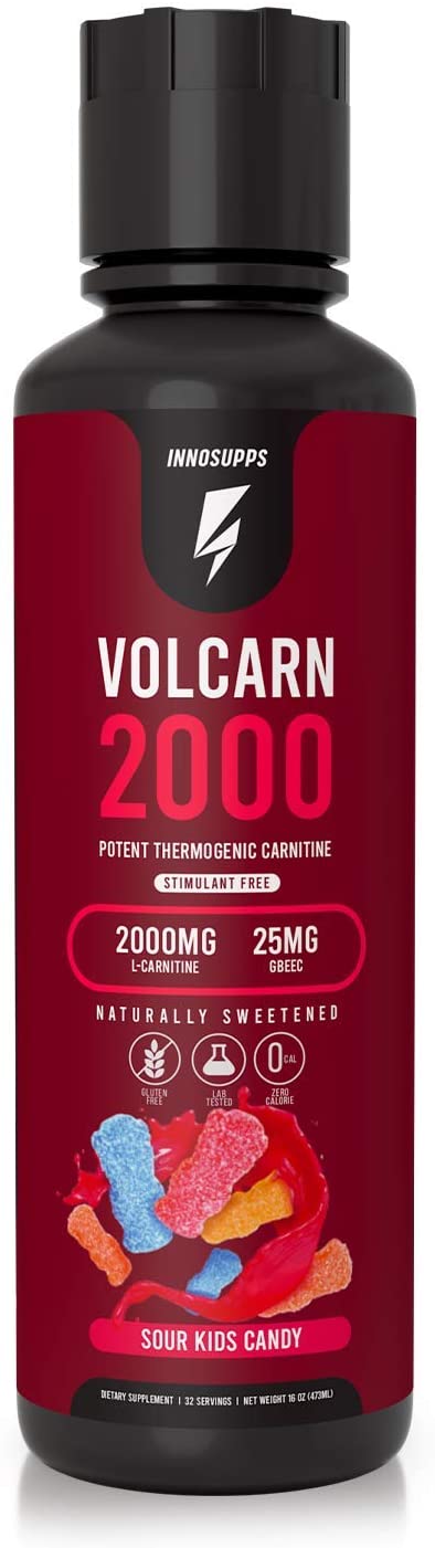InnoSupps Volcarn 2000 - Liquid L-Carnitine, Boost Energy, Caffeine Free, No Artificial Sweeteners, 32 Servings