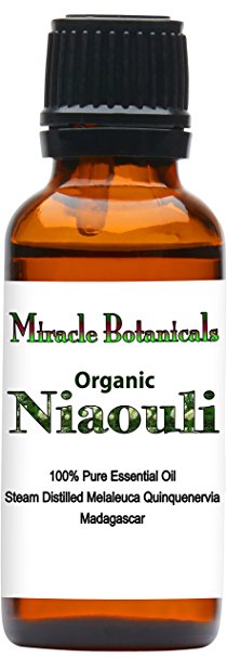 Miracle Botanicals Organic Niaouli Essential Oil - 100% Pure Melaleuca Quinquenervia - 1oz. or 2oz. Sizes - Therapeutic Grade - 30ml/1oz.