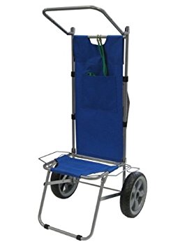 Sunny Beach Cart (Blue) (43"H x 20.25"W x 19"D)