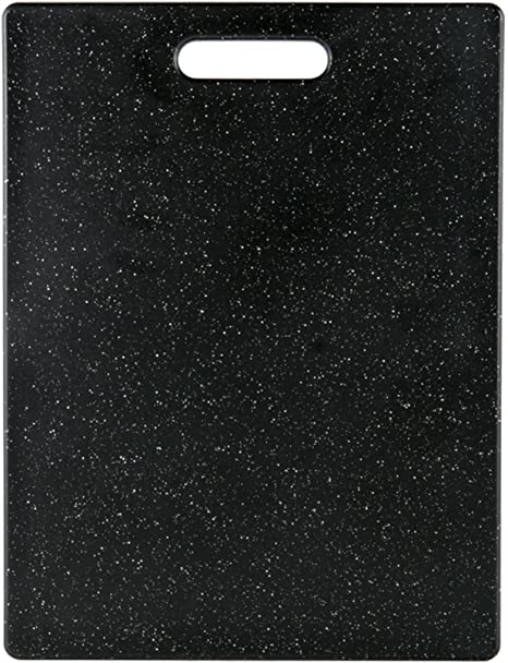 Dexas Grippboard Cutting Board with Non-Slip Feet, 11 by 14.5" Dark Granite Pattern and Black