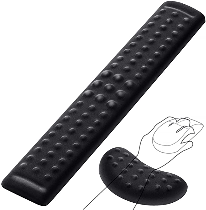 Gimars Upgraded Keyboard Wrist Rest, Pop It Fidget Wrist Pad for Pressure Release & Wrist Massage, Ergonomic Soft Memory Foam Wrist Support for Pain Relif , Full Size for Computer,Home,Office, Gaming