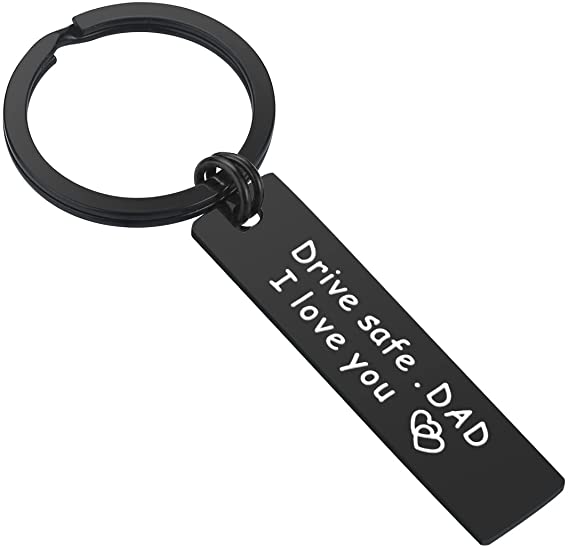 Dad Gifts from Daughter Son - Drive Safe Dad I Love You Keychain, Christmas Gifts for Dad from Wife for Men Birthday Gifts for Dad