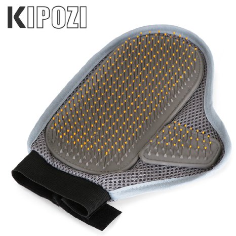 KIPOZI Adjustable Breathable Pets Dogs and Cats Grooming Glove Brush for Long and Short Hair Removing