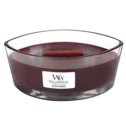 WoodWick 76100 Black Cherry HearthWick Candle, Red