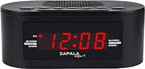 Alarm Clock Radio for Bedroom, 2 Alarms Clear LED Display Plug in Simple Basic Digital FM Clock Radio with USB Charging Port, Adjustable Volume, Snooze for Deep Sleepers Kids Elderly