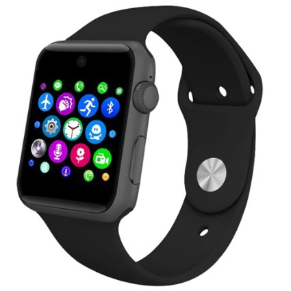 Lemfo Bluetooth Smart Watch Phone GSM Pedometer Fitness Tracker Black