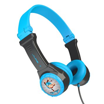 JLab Audio JBuddies Kids- folding, Volume Limiting Headphones, GUARANTEED FOR LIFE - Gray/Blue