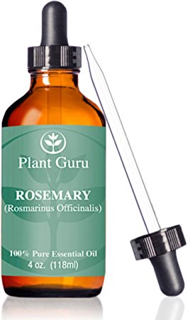 Rosemary Essential Oil 4 oz. 100% Pure Undiluted Therapeutic Grade For Aromatherapy, Diffuser, Skin, Face, Body, Stimulates Hair Growth, Dandruff Control.
