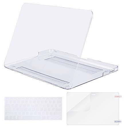 Mosiso Plastic Hard Case with Keyboard Cover with Screen Protector Only for Old MacBook Pro 13 Inch with CD-ROM (Model: A1278, Version Early 2012/2011/2010/2009/2008), Crystal Clear