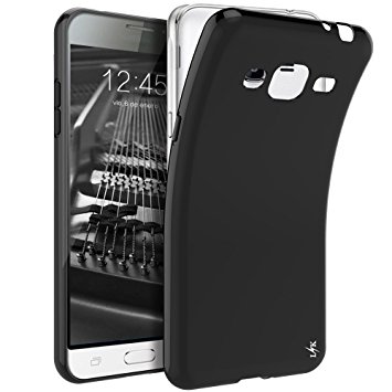 J3 Case, LK Ultra [Slim Thin] Scratch Resistant TPU Gel Rubber Soft Skin Silicone Protective Case Cover for Samsung Galaxy J3 2016 - Black