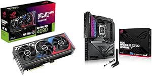 ASUS ROG Strix GeForce RTX 4090 BTF OC Edition Gaming Graphics Card   ROG Maximus Z790 Hero BTF LGA 1700 ATX Gaming Motherboard, Hidden-Connector Design