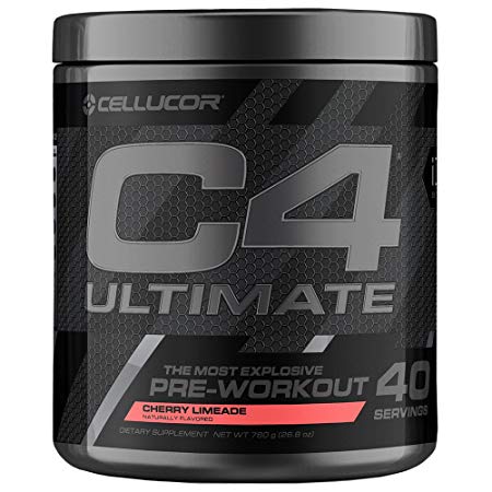 Cellucor C4 Ultimate Pre Workout Powder with Beta Alanine, Creatine Nitrate, Nitric Oxide, Citrulline Malate, Energy Drink Mix, Cherry Limeade, 40 Servings