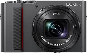 Panasonic Lumix TZ200D | Appareil Photo Compact Expert (Grand capteur Type 1 Pouce 20MP, Zoom Leica 15x F3.3-6.4, Viseur, Écran Tactile, Vidéo 4K, Stabilisation) Silver – Version Française