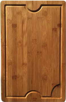 Large Bamboo Cutting Board with Groove - 17" x 11" Wood Cutting Board Butcher Block by Red Panda Bamboo