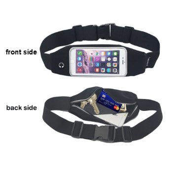 Waist Pack, Smarco Adjustable and Touchscreen Running Belt for iPhone6, iPod, Keys, Cash and Credit Cards - Ideal for Jogging, Gym, Running, Workout, Hiking or Other Sports-(Two Size 4.7"and 5.5")