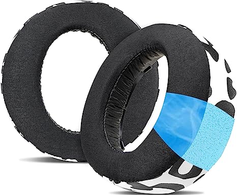 SOULWIT Cooling Gel Earpads Replacement for Sony Playstation 5 Pulse PS5 3D Wireless Headset, Ear Pads Cushions with Noise Isolation Foam - Snow Leopard