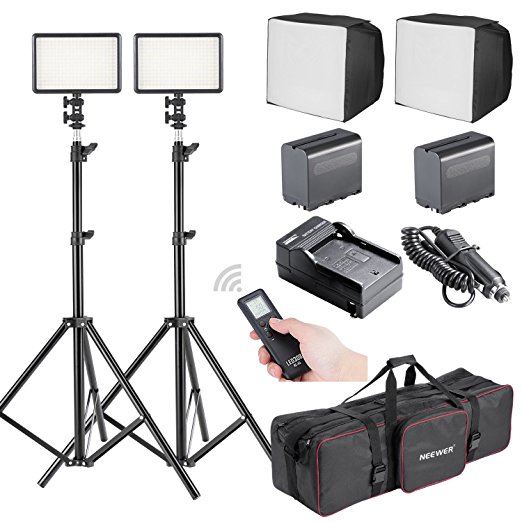 Bestlight® 2 x LED308C Ultra High Power Dimmable Built-in LCD Panel Video Light Kit for Canon,Nikon,Pentax,Panasonic,Sony,Samsung,Olympus and Other Digital DSLR Cameras or Camcorders