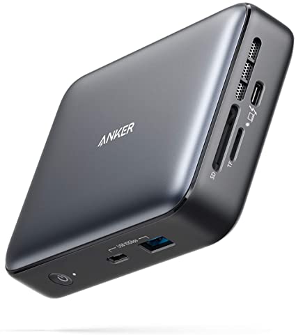 Anker Docking Station, PowerExpand 7-in-1 Thunderbolt 3 Mini Dock for USB-C Laptops, Max 45W Charging for Laptop, 4K HDMI, 1Gbps Ethernet, USB-A Gen 2, USB-C Gen 2, SD 4.0 (Power Cord Included)