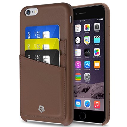 iPhone 6S Plus Case, Cobble Pro Premium Handcrafted [Ultra Slim] Leather Back Case Cover with ID Credit Card Slot Holder for Apple iPhone 6S Plus / iPhone 6 Plus, Brown