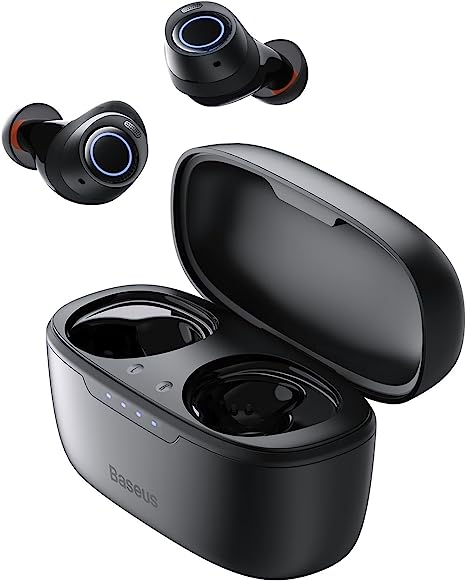 Baseus Wireless Earbuds, 140H Playback -48dB Hybrid Active Noise Cancelling Bluetooth 5.3 Earbuds with IPX6 Waterproof 4 ENC Mics 0.038s Low Latency Fast Charge Ear Buds for Android iOS(Bowie MA10)