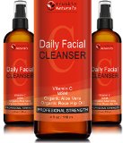 BEST Vitamin C Daily Facial Cleanser - Restorative Anti-Aging Face Wash for All Skin Types with 15 Vitamin C Aloe Vera MSM and Rosehip Oil