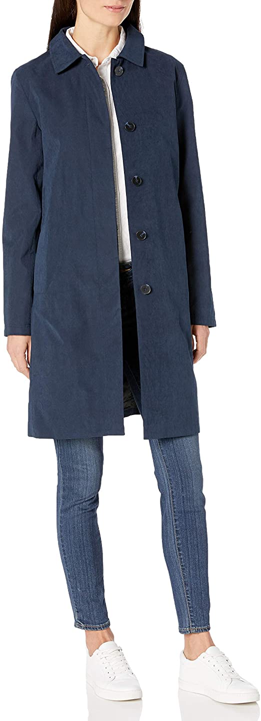 Amazon Essentials Women's Standard Water-Resistant Collar Coat